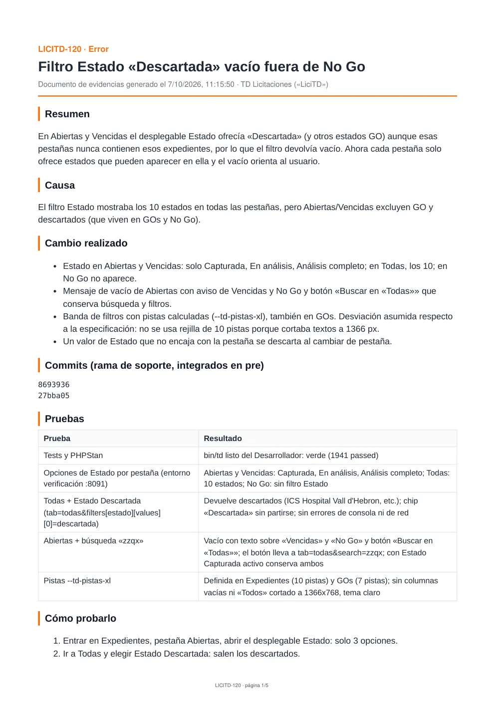 Página 1 del PDF de evidencias